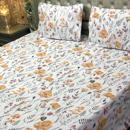 Autum White Bedsheet