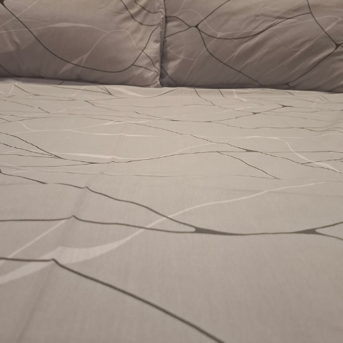 Grey Gauze Lines Bedsheet
