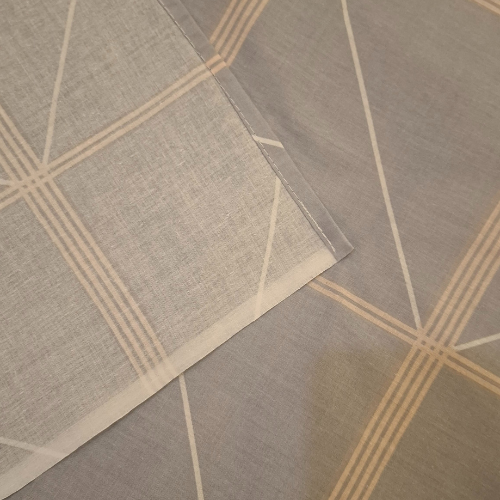 Geometric Blue Checker Bedsheet