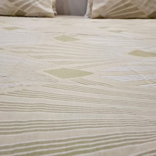 Surface Pattern Green White Bedsheet